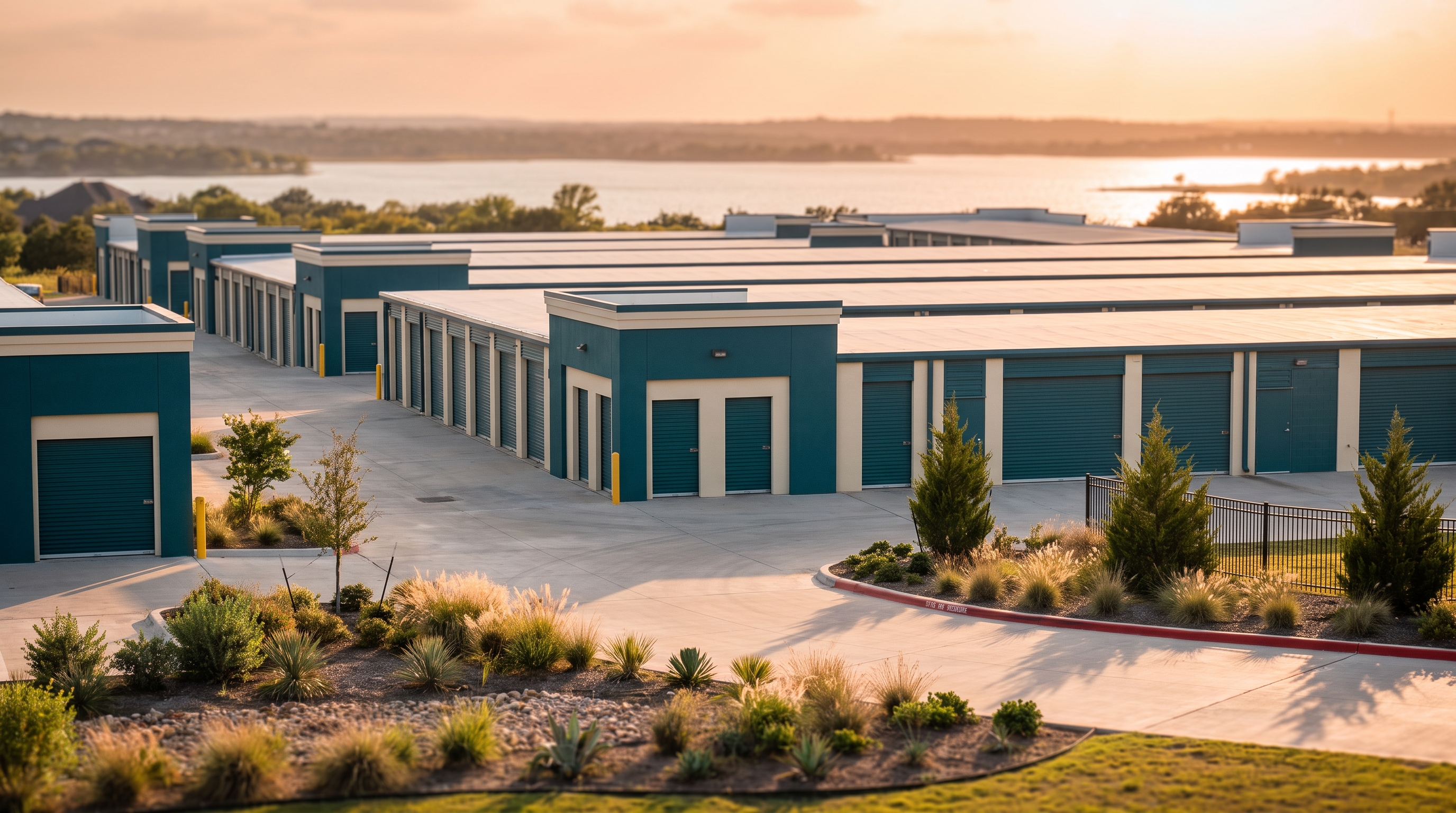 Cedar Ridge storage facility at golden hour